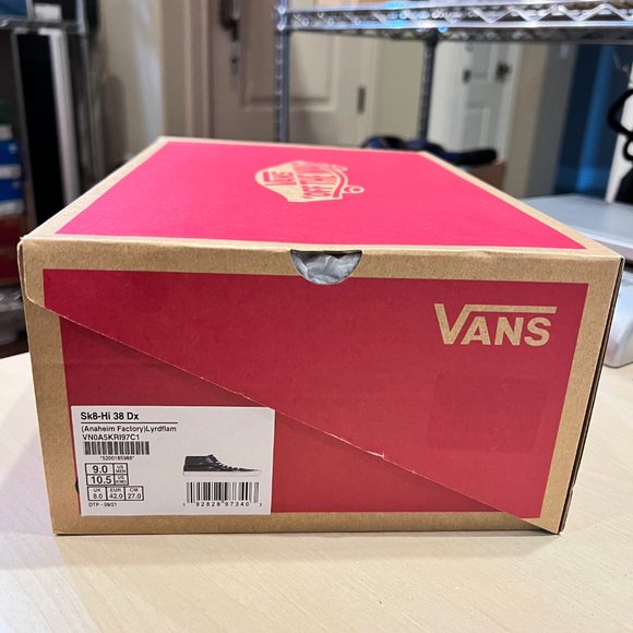 Vans Anaheim Factory SK8-Hi 38 DX Skate Shoes Men's Black Layered Blue Flame - Picture 15 of 16